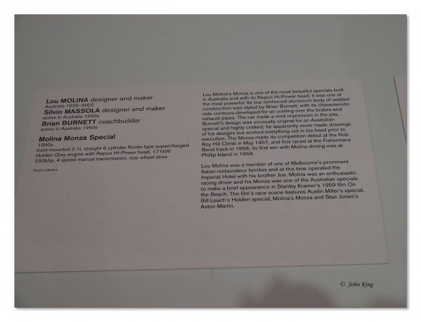 Molina Monza Special racing car c.1950s