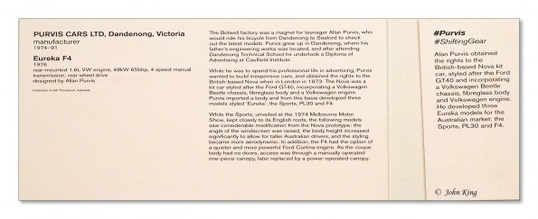 1976 Eureka F4, Purvis Cars Limited