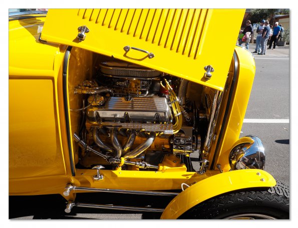 Ford hot rod engine bay