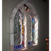 View the image: Stained glass window at Montsalvat Artists' Community
