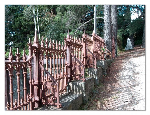 Iron fence at Montsalvat Artists' Community