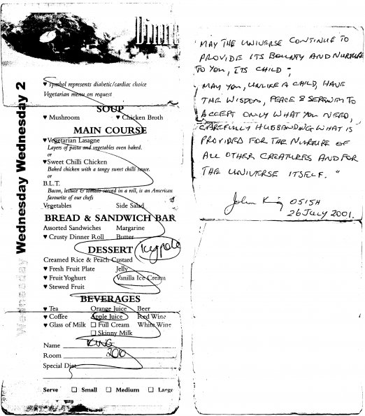 The Universal Blessing_Original hand written